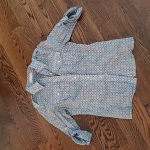 Tory Burch blouse with blue/green pattern